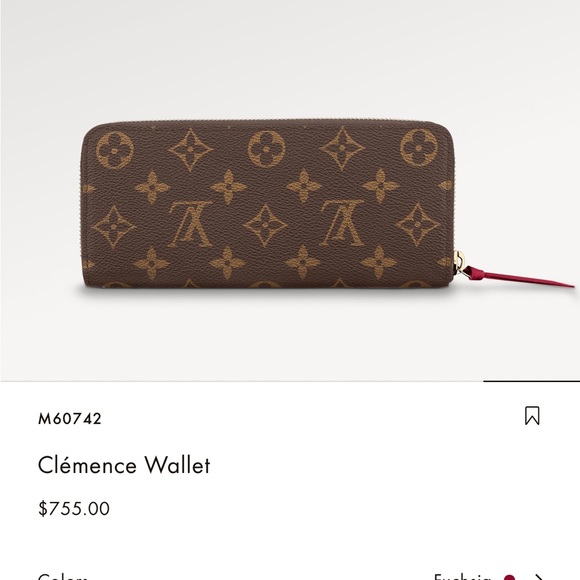 LV ORIGINAL PRICE TO SELL Clémence wallet. Fuchsia Color. - Picture 2 of 10